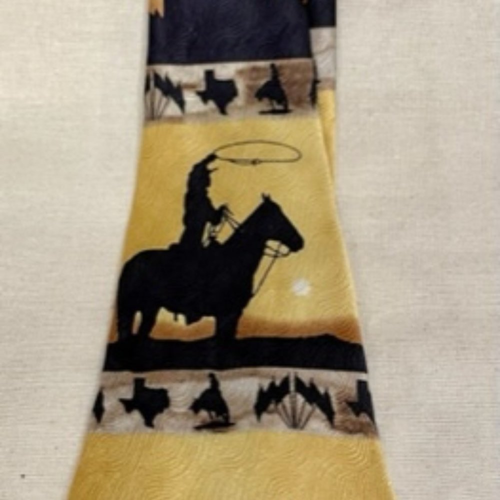Yellowstone Cowboy Sunset Riders Ralph Martin Tru-West Rockmount Ranch Wear TIE - Picture 9 of 10